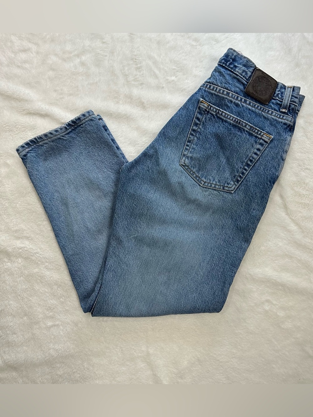 VTG 90s Gap Blue Jeans No 5 Loose Fit Button Fly Ankle Jeans Size 6 Made in USA